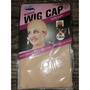 New DREAM Deluxe Wig Cap 2 pieces Polyester Blend Nude 0097
